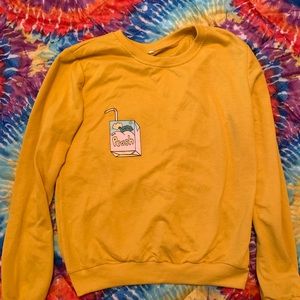 Yellow sweat shirt